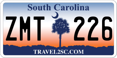 SC license plate ZMT226