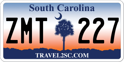 SC license plate ZMT227