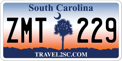 SC license plate ZMT229