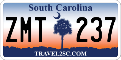 SC license plate ZMT237