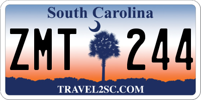 SC license plate ZMT244