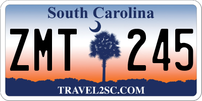 SC license plate ZMT245