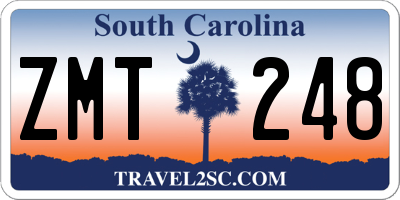 SC license plate ZMT248