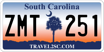 SC license plate ZMT251