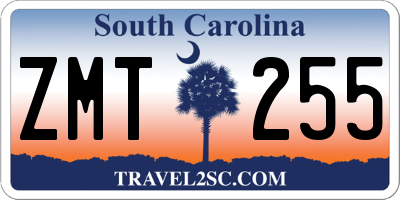 SC license plate ZMT255