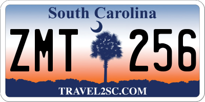 SC license plate ZMT256