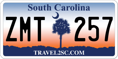 SC license plate ZMT257