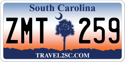 SC license plate ZMT259