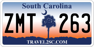 SC license plate ZMT263