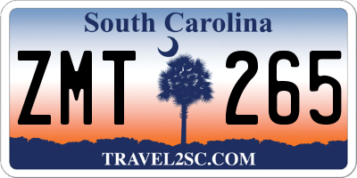 SC license plate ZMT265