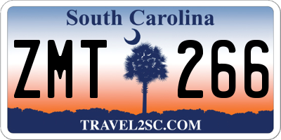 SC license plate ZMT266