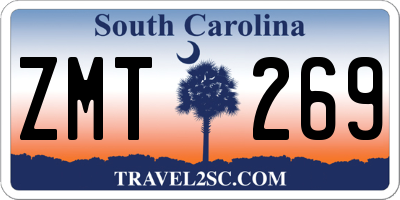 SC license plate ZMT269