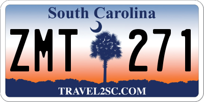 SC license plate ZMT271