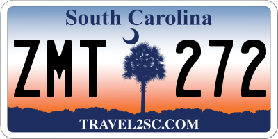 SC license plate ZMT272