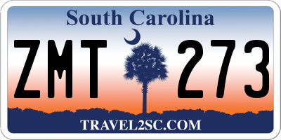 SC license plate ZMT273
