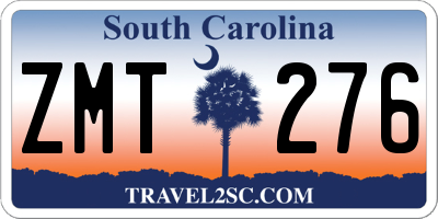 SC license plate ZMT276