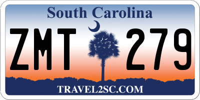 SC license plate ZMT279