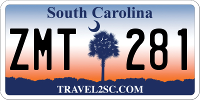 SC license plate ZMT281