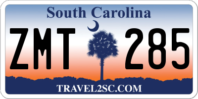 SC license plate ZMT285