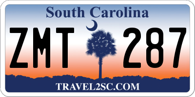 SC license plate ZMT287