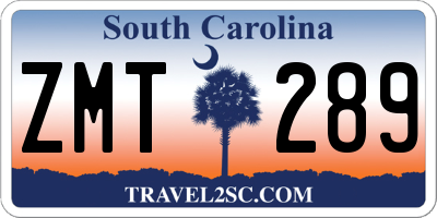 SC license plate ZMT289