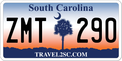 SC license plate ZMT290