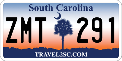 SC license plate ZMT291