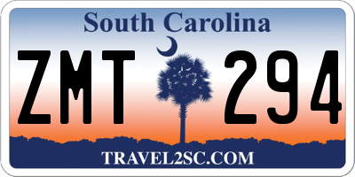 SC license plate ZMT294
