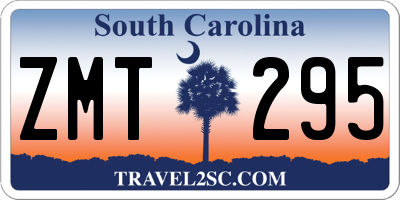 SC license plate ZMT295