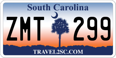 SC license plate ZMT299