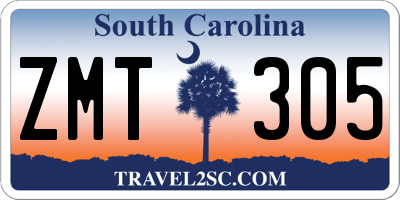 SC license plate ZMT305