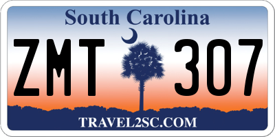 SC license plate ZMT307