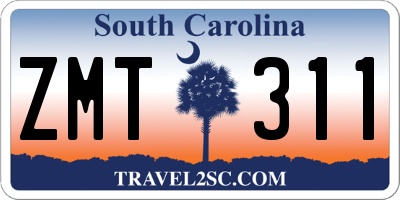 SC license plate ZMT311