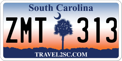 SC license plate ZMT313