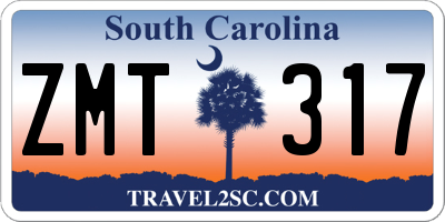 SC license plate ZMT317