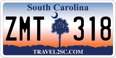 SC license plate ZMT318