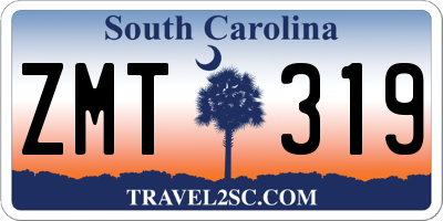 SC license plate ZMT319