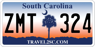 SC license plate ZMT324