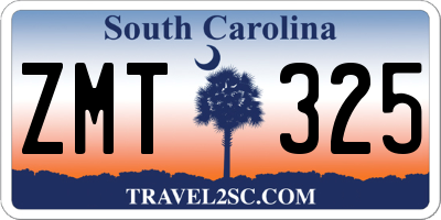 SC license plate ZMT325