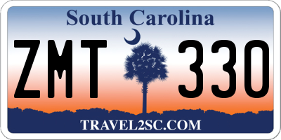 SC license plate ZMT330