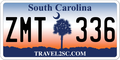 SC license plate ZMT336