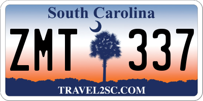 SC license plate ZMT337