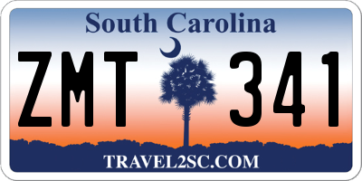 SC license plate ZMT341