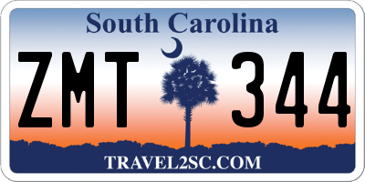 SC license plate ZMT344