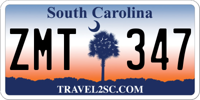 SC license plate ZMT347