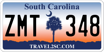 SC license plate ZMT348