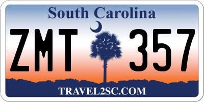 SC license plate ZMT357