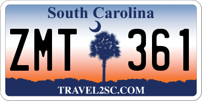 SC license plate ZMT361