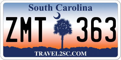 SC license plate ZMT363