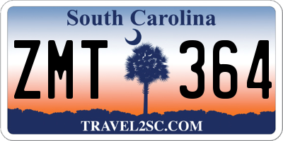 SC license plate ZMT364